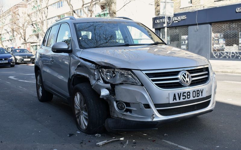 a car that has been hit by another car